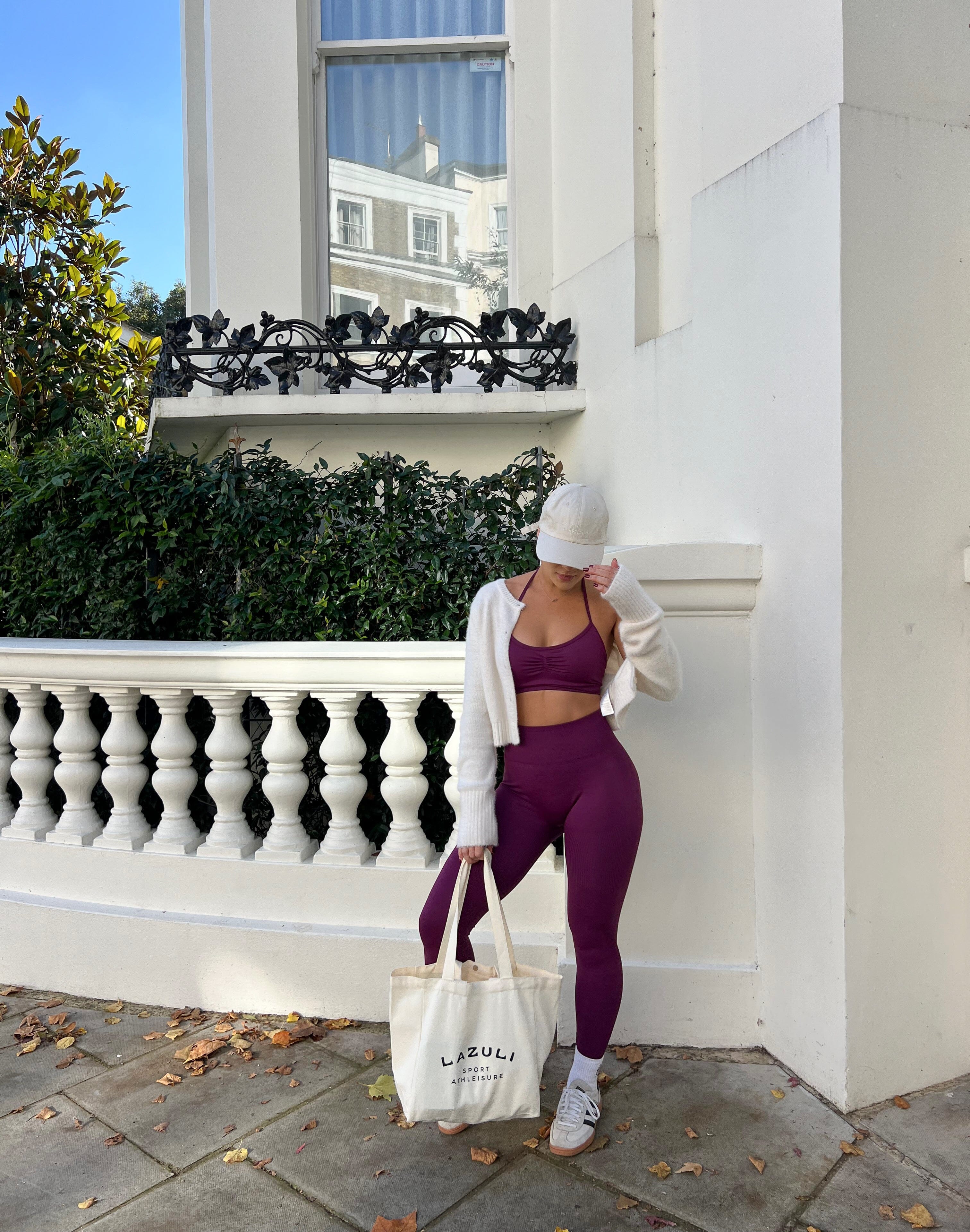 Scrunch Seamless Ribbed Contour Leggings Dark Purple 