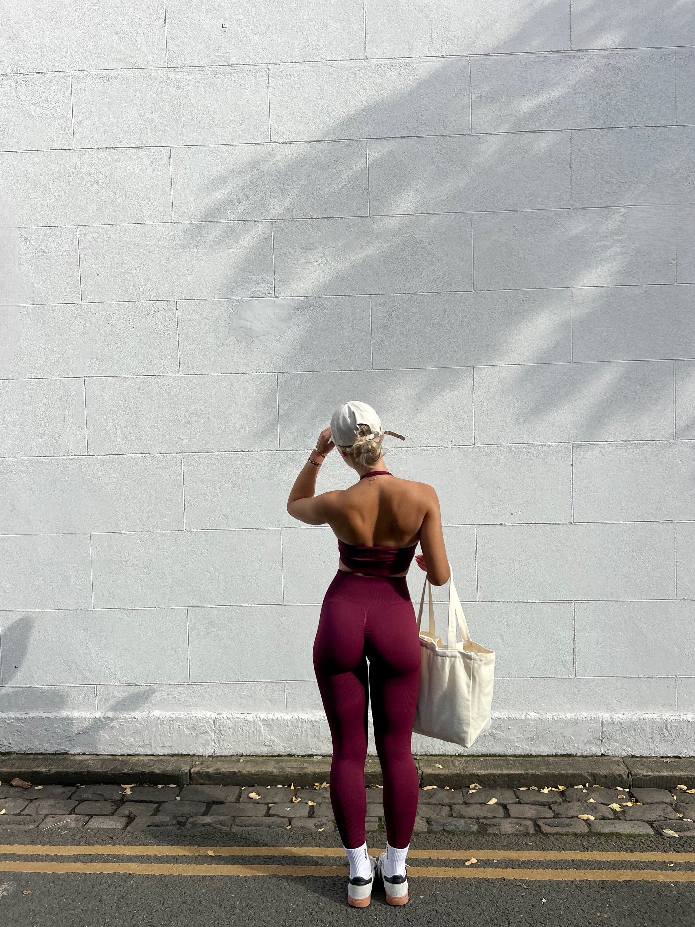 Scrunch Seamless Ribbed Contour Leggings Very Cherry 