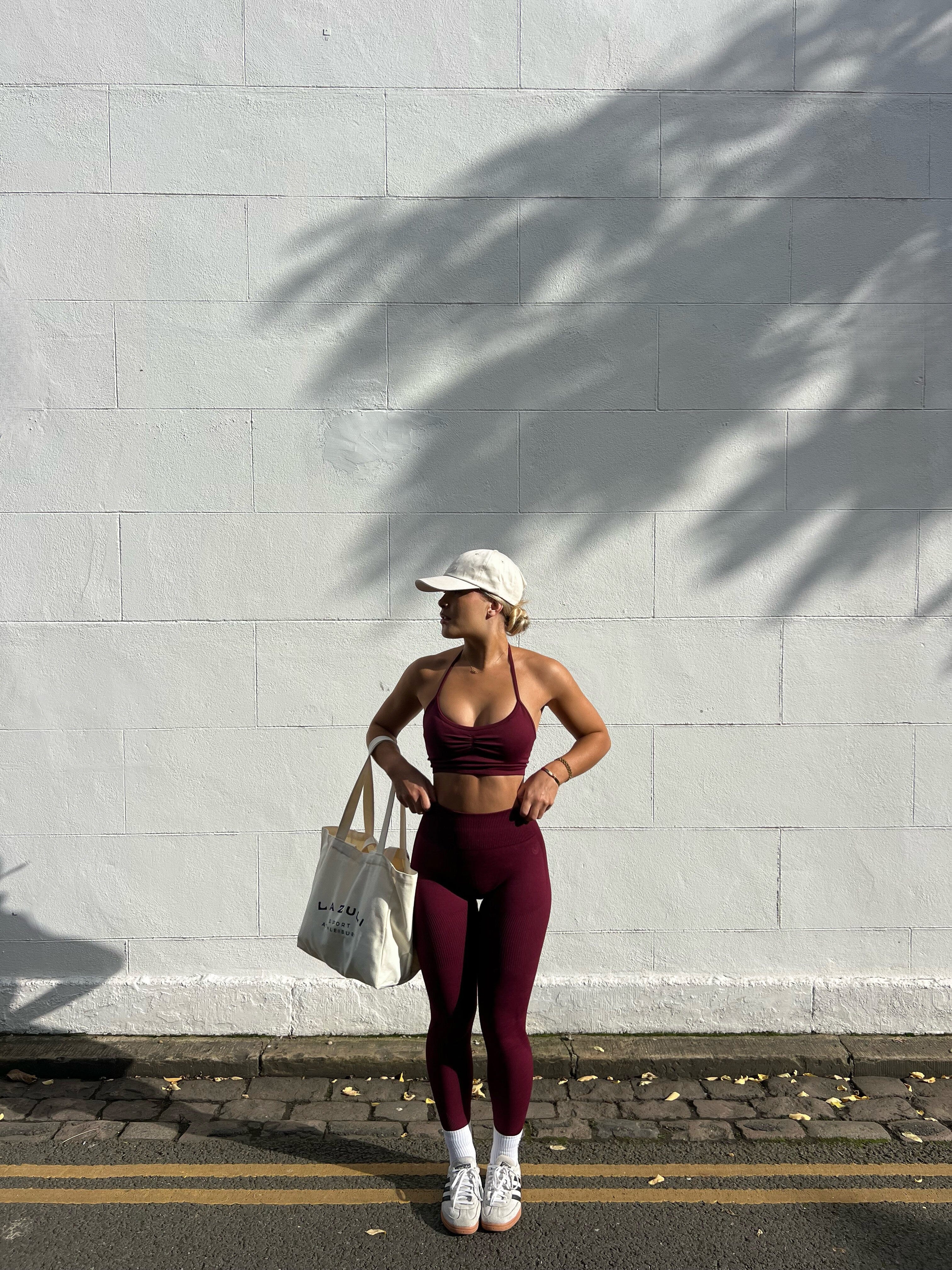 Scrunch Seamless Ribbed Contour Leggings Very Cherry 