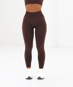 Scrunch Sculpt Ribbed Contour Leggings Rich Brown 