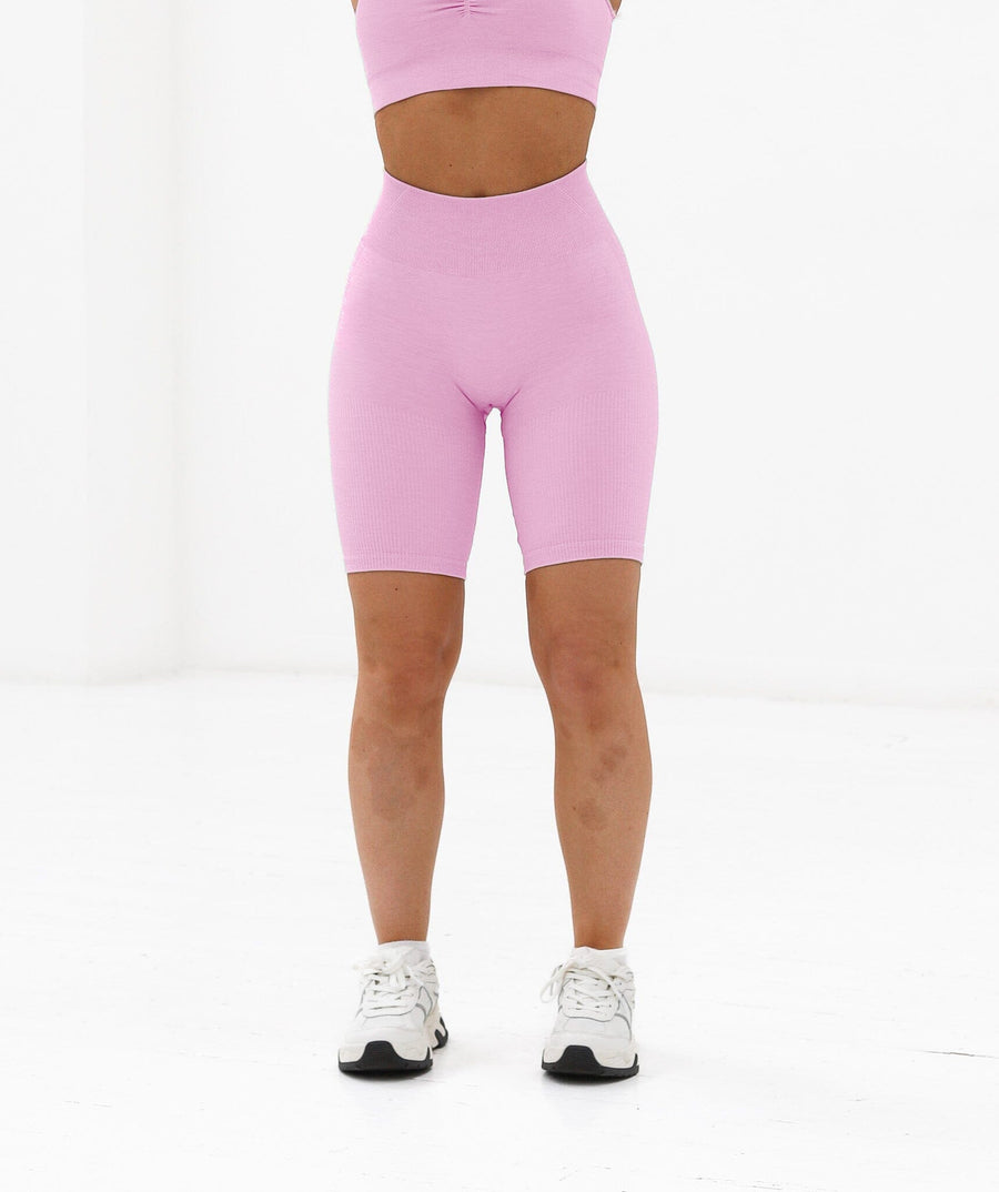 Scrunch Seamless Ribbed Contour Shorts Barbie Pink 